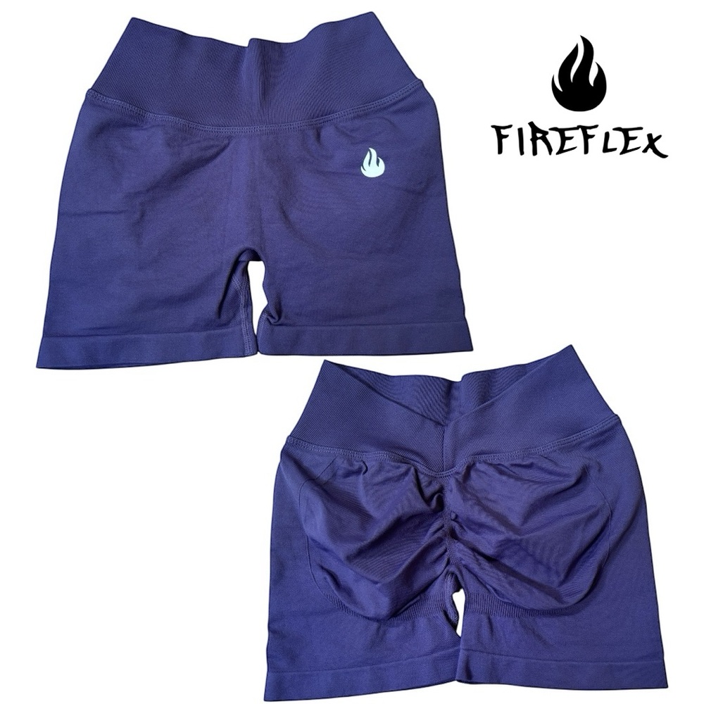Women's Deep Purple Athletic Shorts Tummy Control